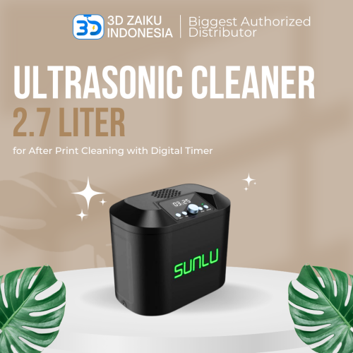SUNLU Ultrasonic Cleaner 2.7 Liter for 3D Printer After Print Cleaning with Digital Timer